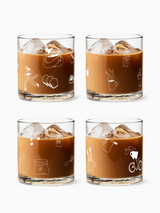 Coffee & Croissants - 12oz Old Fashioned Tritan™ Glasses
