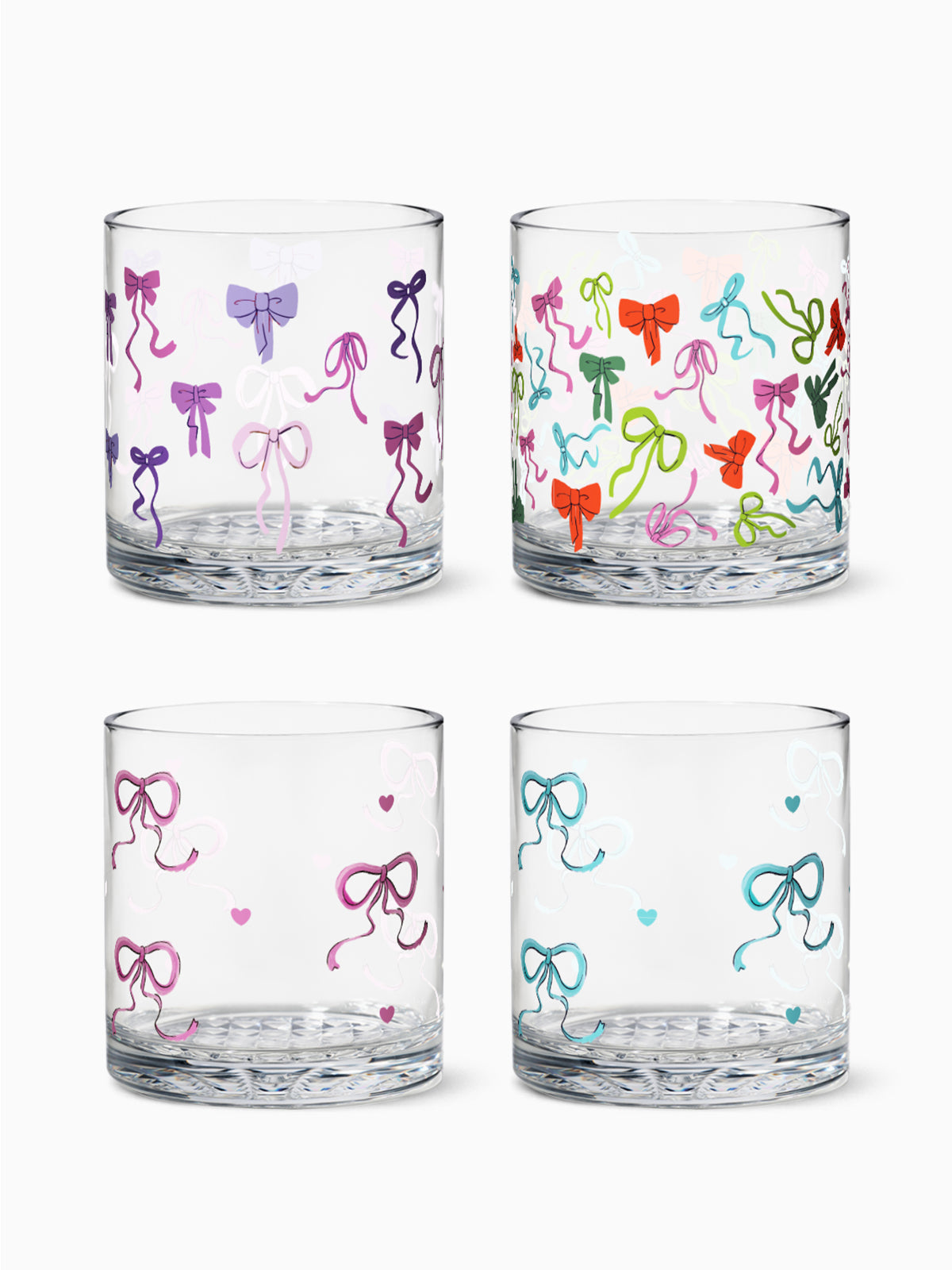 Elegant Bows - 12oz Old Fashioned Tritan™ Glasses