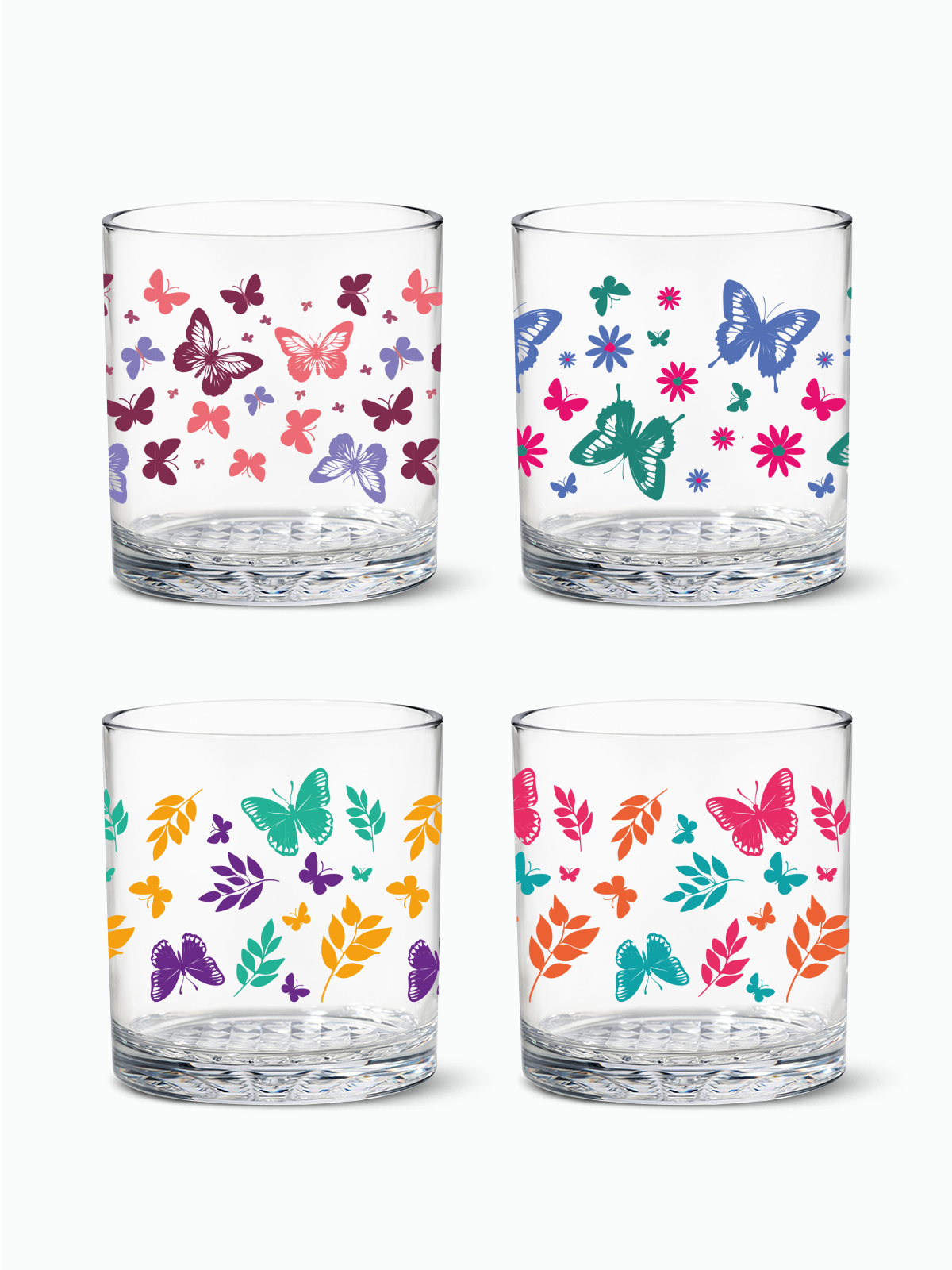 Butterfly Haven - 12oz Old Fashioned Tritan™ Glasses
