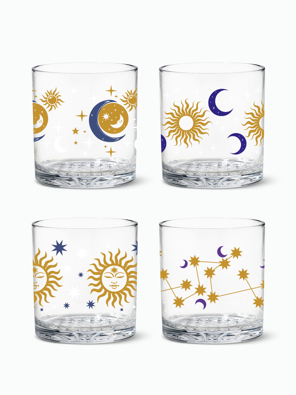 Celestial Sky - 12oz Old Fashioned Tritan™ Glasses