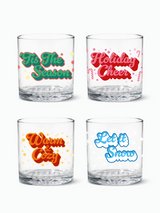 Festive Holiday - 12oz Old Fashioned Tritan™ Glasses