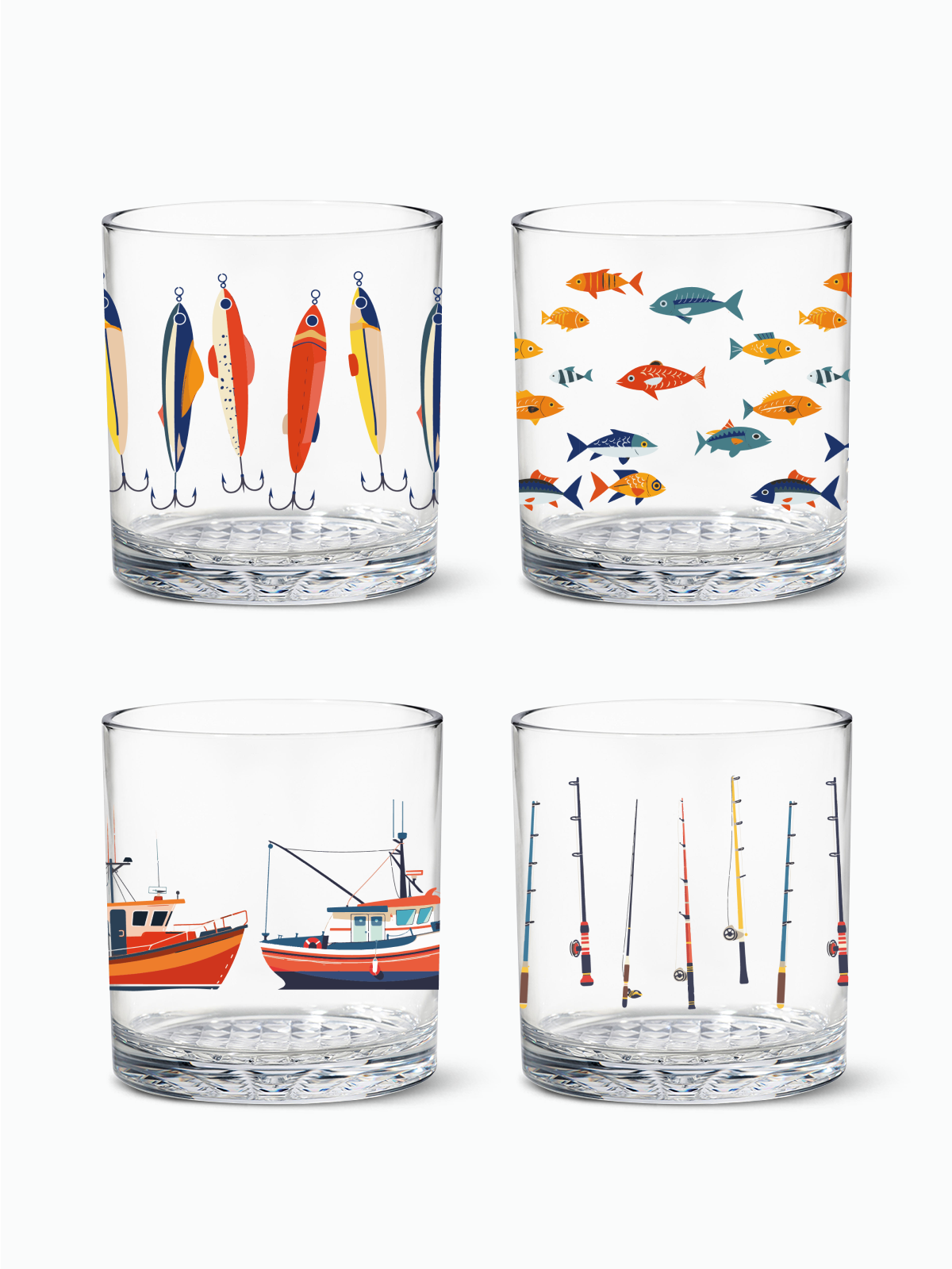 Fisherman's Charm - 12oz Old Fashioned Tritan™ Glasses