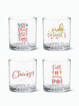 Holiday Spirit - 12oz Old Fashioned Tritan™ Glasses