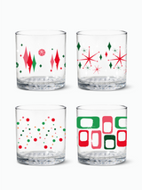 Retro Festive Pattern - 12oz Old Fashioned Tritan™ Glasses