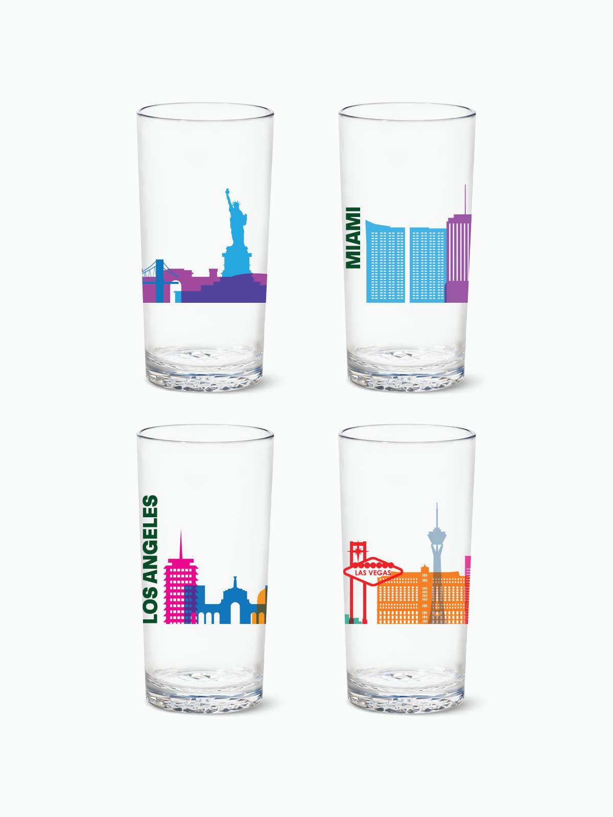American Skylines - 14oz Highball Tritan™ Glasses
