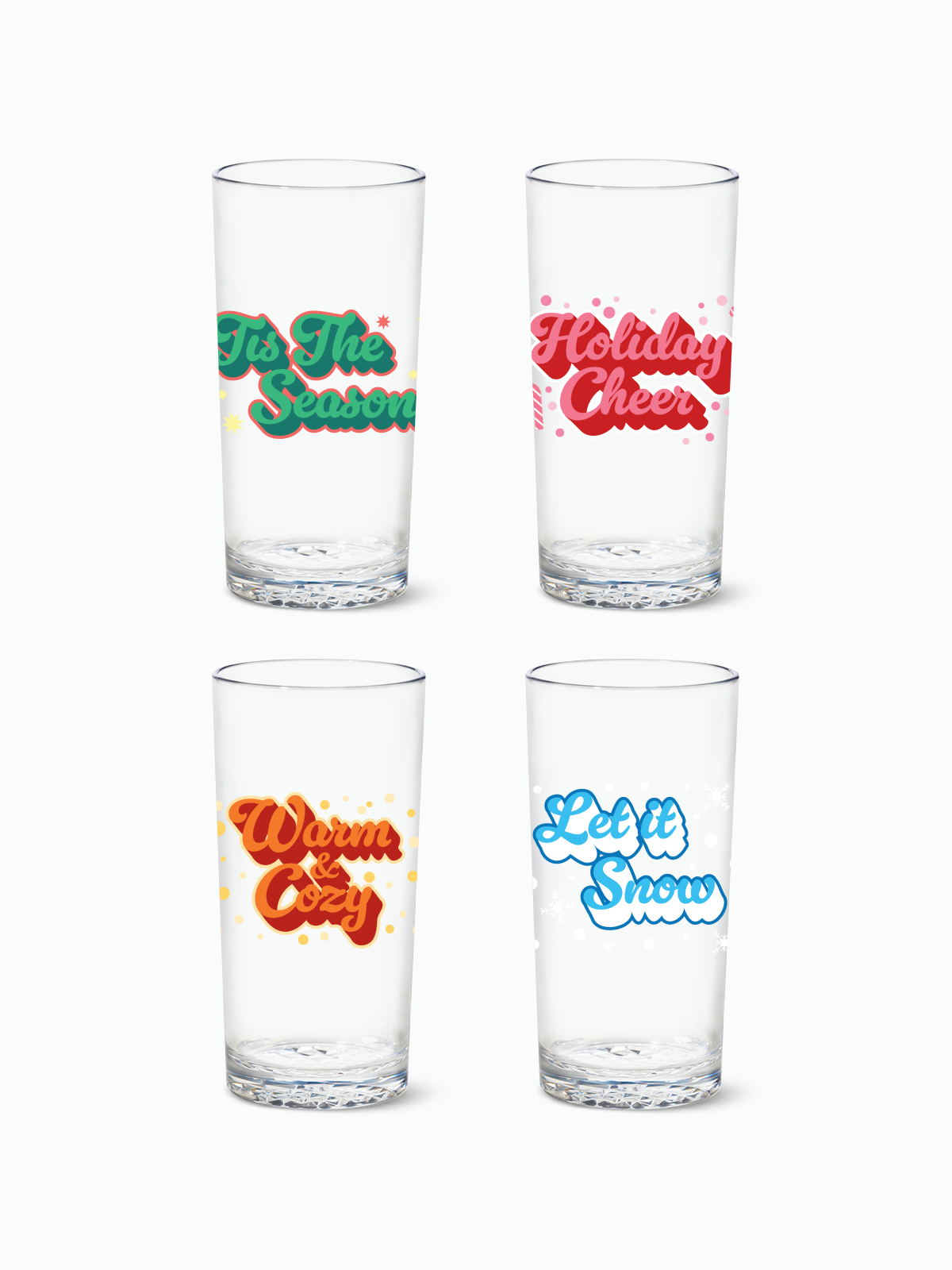 Festive Holiday - 14oz Highball Tritan™ Glasses
