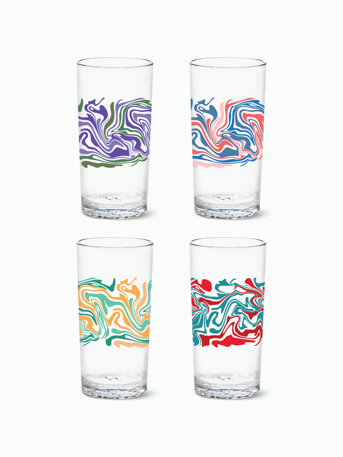 Liquid Marble - 14oz Highball Tritan™ Glasses