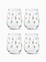 Ski Parade - 16oz Stemless Wine Tritan™ Glasses