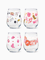 Western Disco Cowgirl - 16oz Stemless Wine Tritan™ Glasses