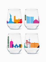 American Skylines - 16oz Stemless Wine Tritan™ Glasses