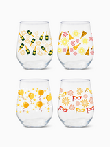 Festive Bliss - 16oz Stemless Wine Tritan™ Glasses