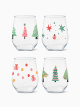 Festive Forest - 16oz Stemless Wine Tritan™ Glasses