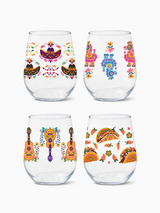 Fiesta Time - 16oz Stemless Wine Tritan™ Glasses