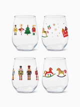 Nutcracker Noel - 16oz Stemless Wine Tritan™ Glasses