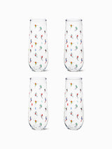 Ski Parade 2.0 - 9oz Stemless Champagne Tritan™ Glasses