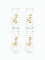Golden Cheers - 9oz Stemless Champagne Tritan™ Glasses