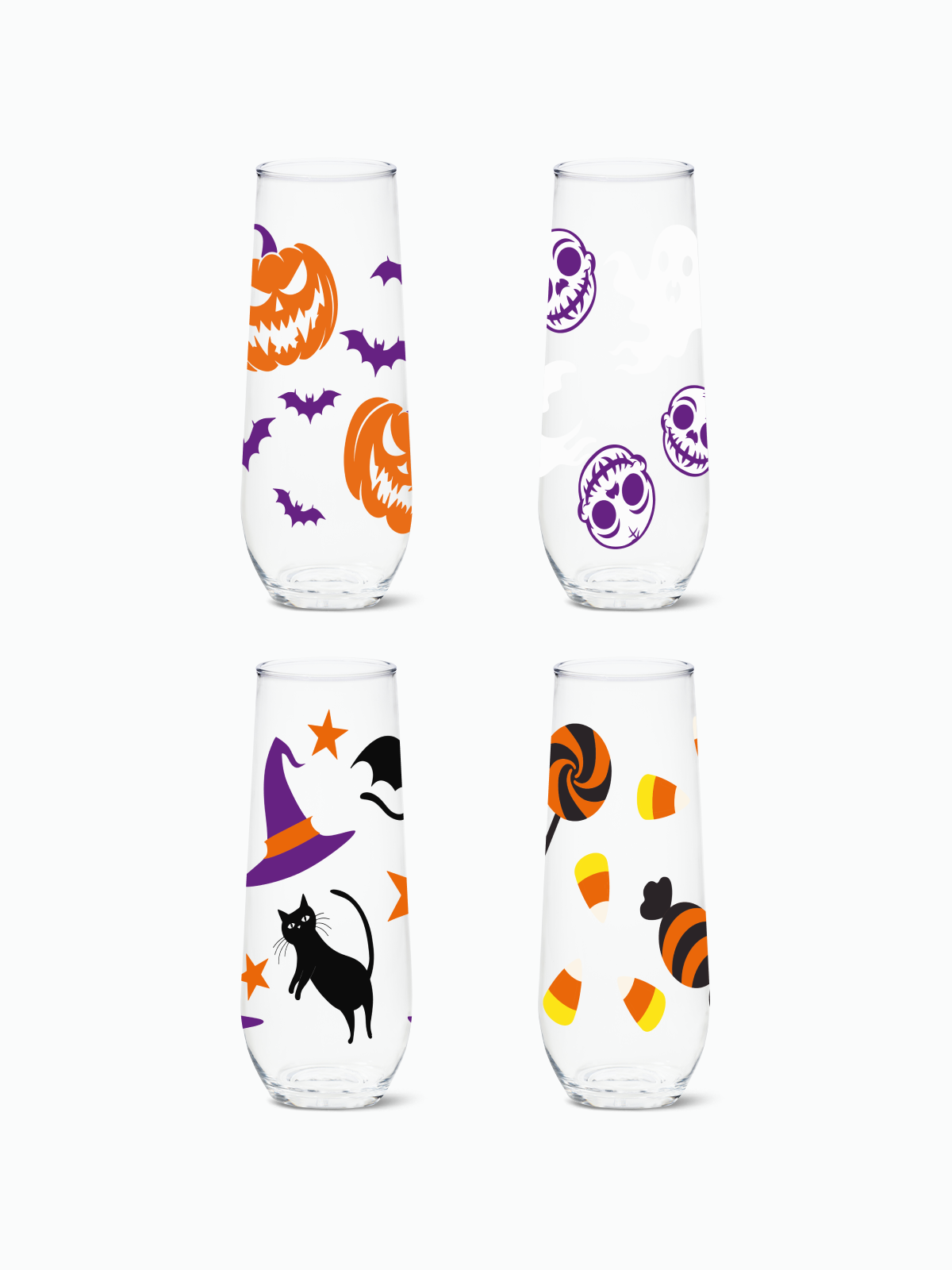 Wicked Times 2.0 - 9oz Stemless Champagne Tritan™ Glasses
