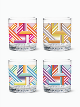 Art Deco Lines - 12oz Old Fashioned Tritan™ Glasses