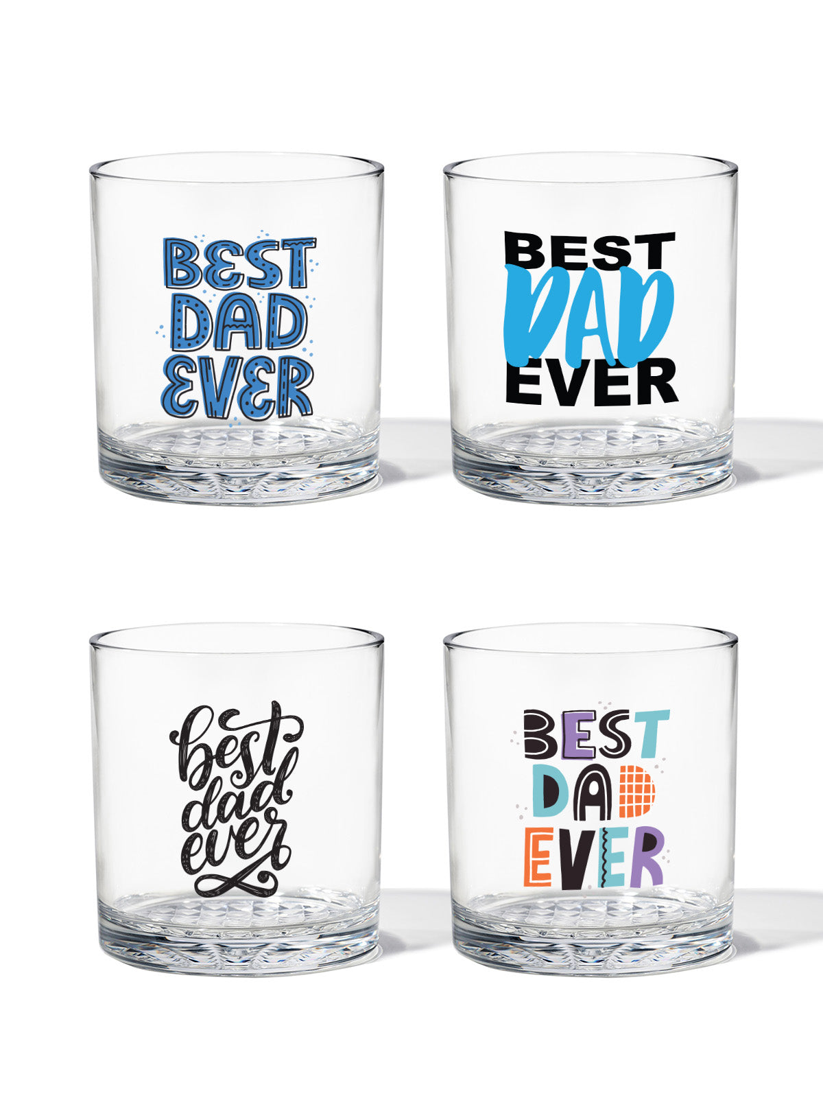 Best Dad Ever - 12oz Old Fashioned Tritan™ Glasses