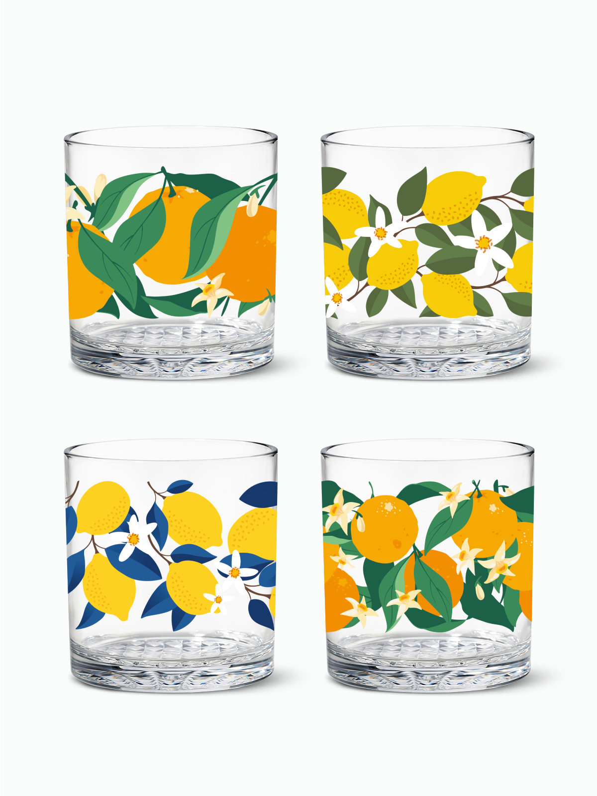 Citrus - 12oz Old Fashioned Tritan™ Glasses