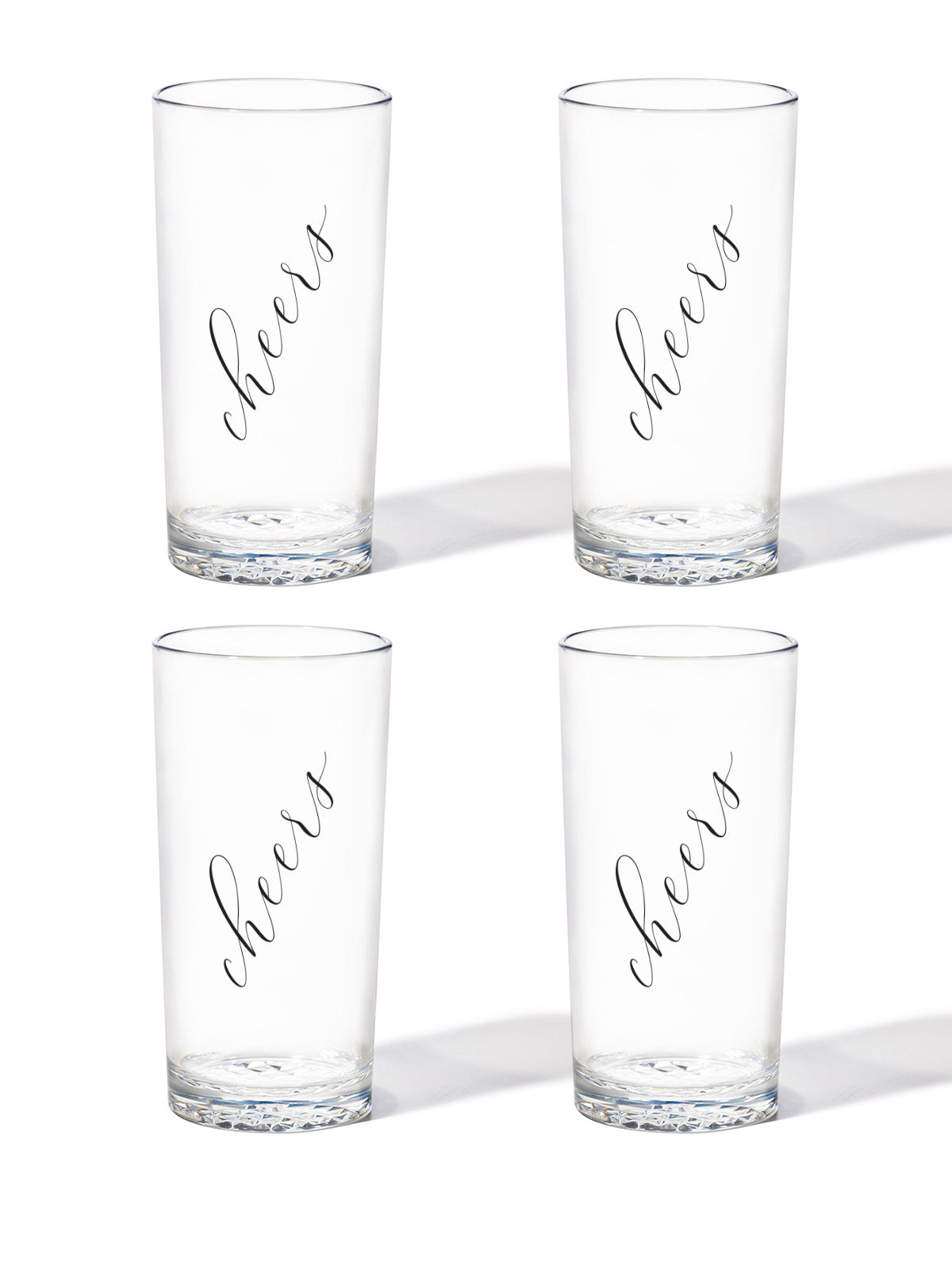 Classic Cheers (Black) - 14oz Highball Tritan™ Glasses