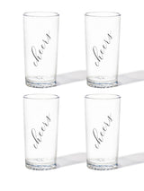 Classic Cheers (Black) - 14oz Highball Tritan™ Glasses