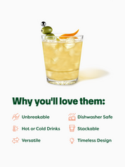 12oz Double Old Fashioned Tritan™ Glasses
