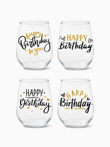 Golden Birthday - 16oz Stemless Wine Tritan™ Glasses