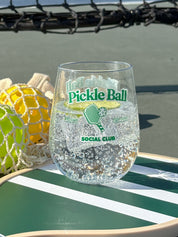 Pickleball Social Club - 16oz Stemless Wine Tritan™ Glasses