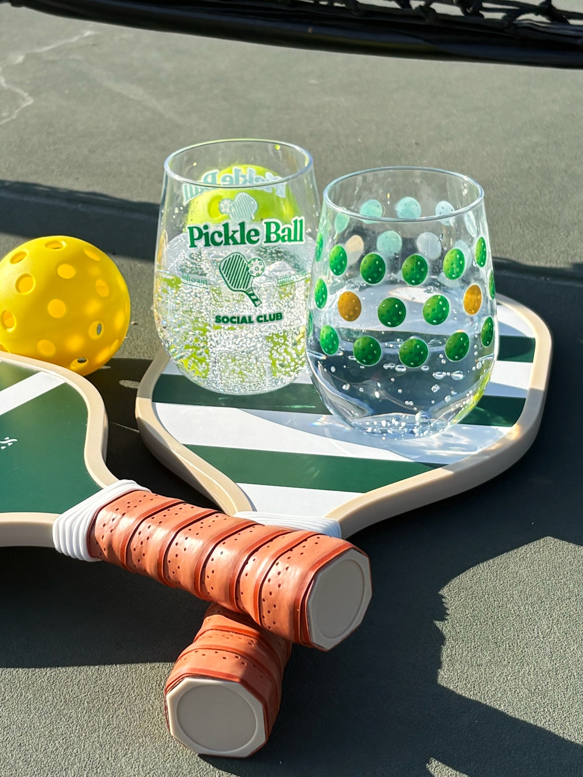Pickleball Social Club - 16oz Stemless Wine Tritan™ Glasses