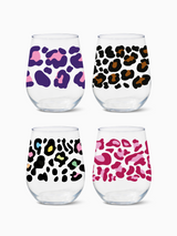 Leopard - 16oz Stemless Wine Tritan™ Glasses