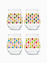 Mid-Century Modern Pattern - 16oz Stemless Wine Tritan™ Glasses