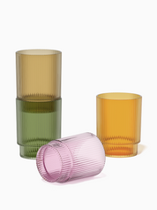 12oz Fluted Tritan™ Tumblers - Mixed Colors