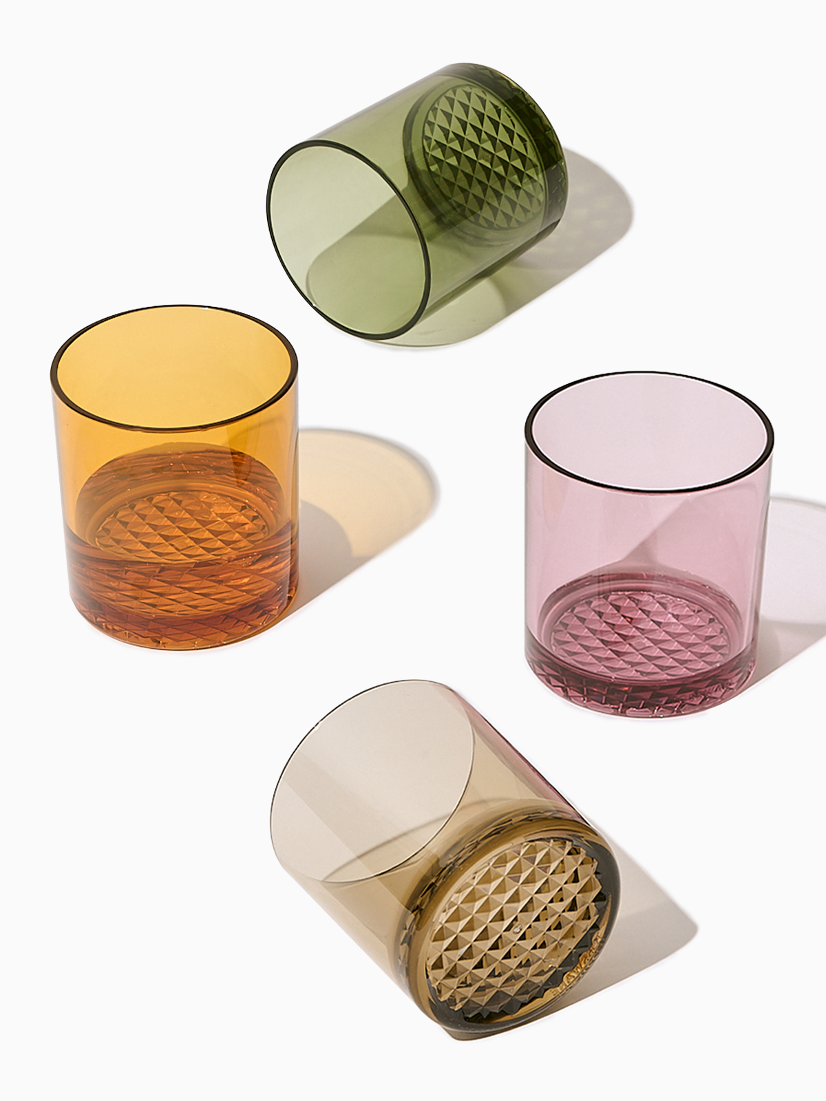 12oz Old Fashioned Tritan™ Glasses - Mixed Colors
