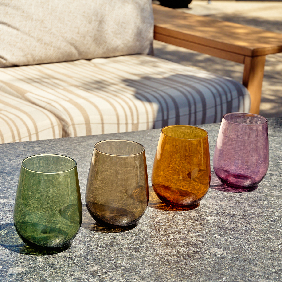 16oz Stemless Wine Tritan™ Glasses - Mixed Colors