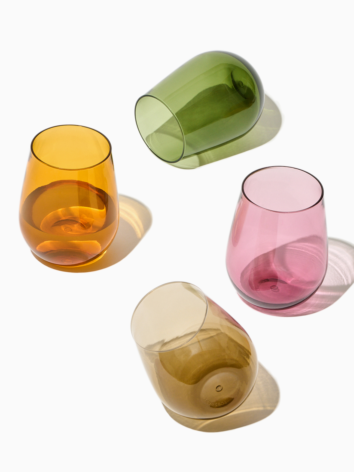 16oz Stemless Wine Tritan™ Glasses - Mixed Colors