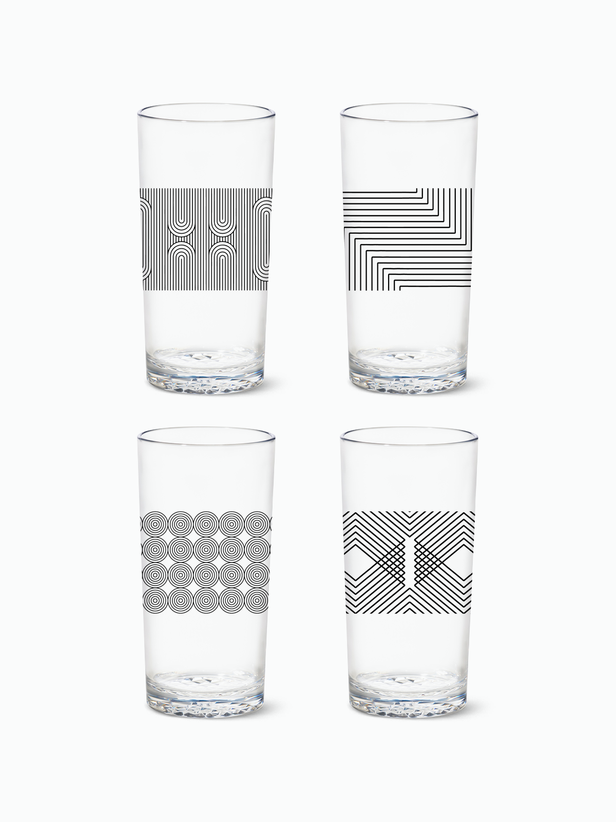 Modern Geometric - 14oz Highball Tritan™ Glasses