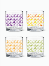 Multi-Color Ribbon - 12oz Old Fashioned Tritan™ Glasses