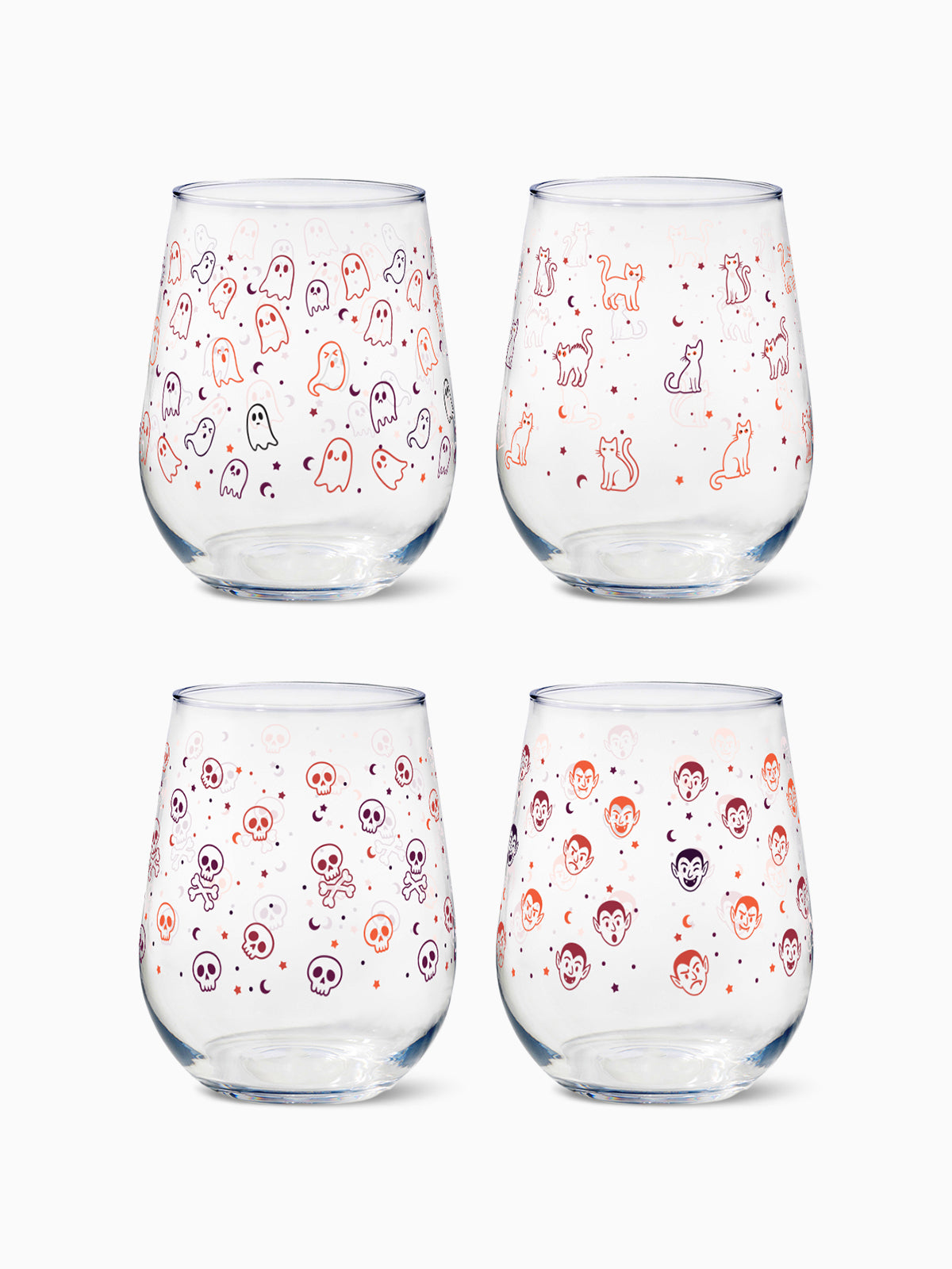 Boo Crew - 16oz Stemless Wine Tritan™ Glasses