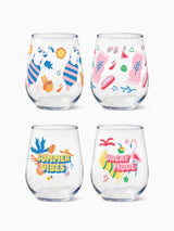 Summer Vacay - 16oz Stemless Wine Tritan™ Glasses